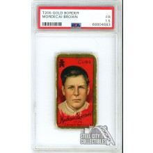 Mordecai Brown 1911 T205 Gold Border Piedmont Card PSA 1.5 FR