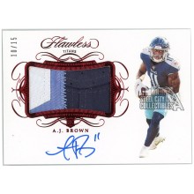 AJ Brown 2019 Panini Flawless Red Rookie Patch Auto 10/15