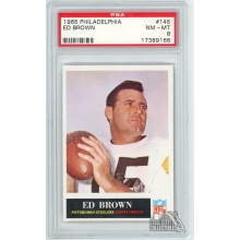 Ed Brown 1965 Philadelphia Football Card #145 PSA 8 NM-MT