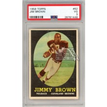 Jim Brown 1958 Topps Football Rookie Card #62 PSA 3