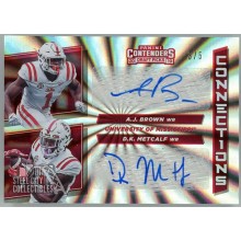 AJ Brown DK Metcalf 2019 Panini Contenders Draft Connections Dual Rookie Autograph Card #13 3/5