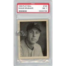Wilbur Brubaker 1939 Play Ball Baseball Card #130 PSA 7