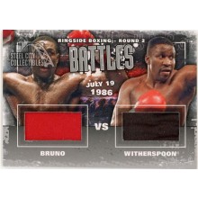Frank Bruno Tim Witherspoon 2011 ITG Ringside Boxing Battles Silver Trunks Card #B-07 (B)