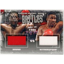 Frank Bruno Tim Witherspoon 2011 ITG Ringside Boxing Battles Silver Trunks Card #B-07