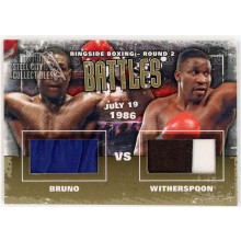 Frank Bruno Tim Witherspoon 2011 ITG Ringside Boxing Battles Gold Trunks Card #B-07 /10