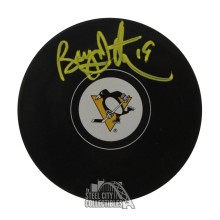 Bryan Trottier Autographed Pittsburgh Autographed Hockey Puck - BAS