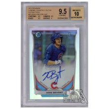 Kris Bryant 2014 Bowman Chrome 1st Refractor Autograph Card 244/500 #BCAP-KB BGS 9.5 AUTO 10