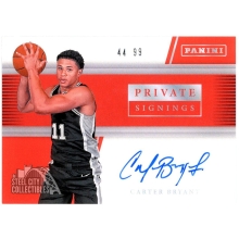 Carter Bryant 2026 Panini Private Signings Red Autograph Card 44/99