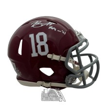 Bryce Young INSC Autographed Alabama Speed Mini Football Helmet - BAS
