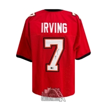 Bucky Irving Autographed Tampa Bay Custom Red Football Jersey - BAS