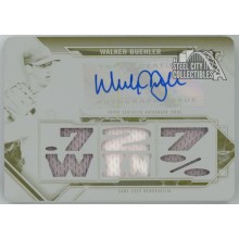 Walker Buehler 2021 Topps Triple Threads Yellow Triple Patch Auto Plate 1/1