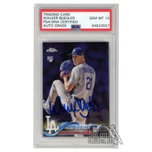 Walker Buehler 2018 Topps Chrome Update Autograph Rookie Card #HMT19 PSA/DNA 10