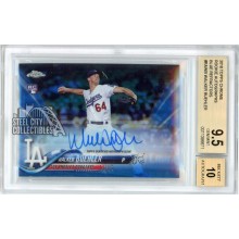 Walker Buehler 2018 Topps Chrome Blue Rookie Autograph Card #RA-WB 147/150 BGS 9.5