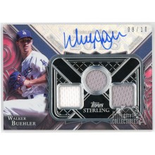 Walker Buehler 2022 Topps Sterling Seasons Blue Triple Patch Auto 08/10