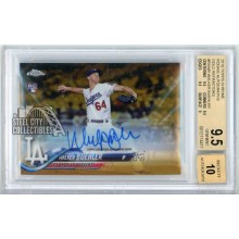 Walker Buehler 2018 Topps Chrome Gold Rookie Autograph Card #RA-WB 41/50 BGS 9.5