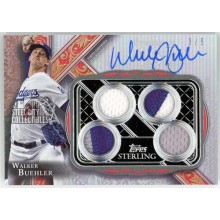 Walker Buehler 2022 Topps Sterling Strikes Red Patch Autograph Card #STAR-WB 3/5