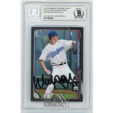 Walker Buehler 2015 Bowman Chrome Draft Black Asia Refractors Auto Card - BAS