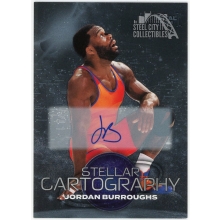 Jordan Burroughs 2024 Skybox Metal Universe Stellar Autograph Card #129
