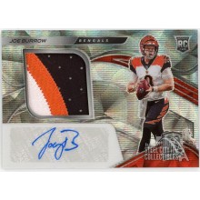 Joe Burrow 2020 Panini Spectra Silver Wave Rookie Patch Autograph Card #201 16/25