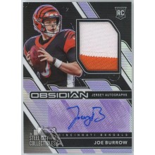 Joe Burrow 2020 Panini Obsidian Purple Rookie Patch Autograph Card #201 20/40