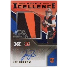 Joe Burrow 2020 Panini XR Xcellence Rookie Patch Autograph Card #RXC-JB 2/15 (Surface Damage)