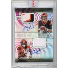 Joe Burrow & Tee Higgins 2020 Panini Illusions Rookie Dual Patch Auto Card 03/10