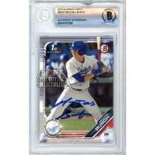 Michael Busch 2019 Bowman Draft 1st Bowman Autograph Card #BD-57 BAS (Full Name) (Chipped)