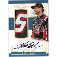 Kurt Busch 2017 Panini National Treasures Race-Used Patch Autograph #JFS-KU 9/10