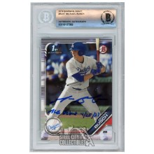Michael Busch 2019 Bowman Draft 1st Bowman Autograph Card #BD-57 "MLB Debut 4/25/23" BAS