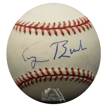 George H W Bush Autographed ONL Len Coleman Baseball W/ Toning- JSA LOA YY31878