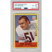 Dick Butkus 1967 Philadelphia Football Card #28 PSA 6.5 EX-MT+