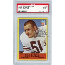Dick Butkus 1967 Philadelphia Football Card #28 PSA 7 NM