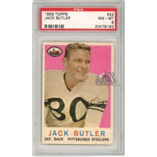 Jack Butler 1959 Topps Football Card #22 PSA 8 NM-MT