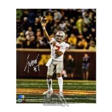 CJ Stroud Autographed Ohio State 16x20 Football Photo - BAS