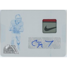 Christian McCaffrey 2019 Panini National Treasures Plate Patch Auto Card 1/1