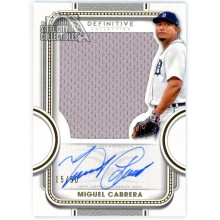 Miguel Cabrera 2022 Topps Definitive Patch Autograph Card #ARC-MCA 15/50