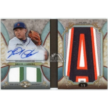 Miguel Cabrera 2013 Topps Triple Threads Letter Patch Autograph Booklet Card #TTLPAR-MC 2/3