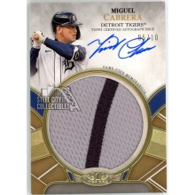 Miguel Cabrera 2021 Topps Tier One Prodigious Patch Autograph Card #PPA-MC 5/10