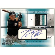 Miguel Cabrera 2005 Fleer Skybox Patch Autograph Card #AGJ-MGC 06/25