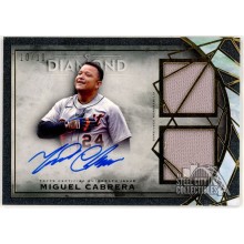 Miguel Cabrera 2022 Topps Diamond Icons Dual Patch Autograph Card #SPD-MIG 10/10
