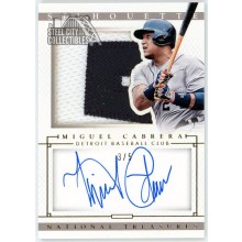 Miguel Cabrera 2014 Panini National Treasures Silhouette Patch Autograph Card #38 3/5