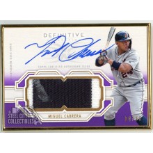Miguel Cabrera 2020 Topps Definitive Framed Purple Patch Autograph Card #FAC-MC 4/10