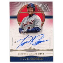 Miguel Cabrera 2021 Topps Definitive Collection Defining Seasons Red Auto 1/1