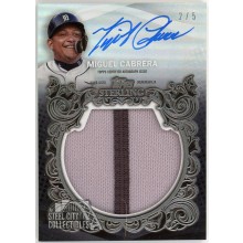 Miguel Cabrera 2021 Topps Sterling Splendor Jumbo Patch Autograph Card #SSJPA-MC2 2/5
