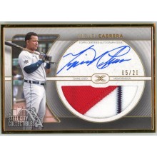 Miguel Cabrera 2021 Topps Definitive Framed Patch Autograph Card #FAC-MC 5/20
