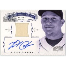 Miguel Cabrera 2012 Panini National Treasures Jersey Autograph Card #51 7/10