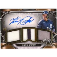 Miguel Cabrera 2021 Topps Museum Triple Patch Autograph Card #SPTRA-MC 4/5