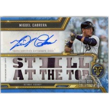 Miguel Cabrera 2020 Topps Triple Threads Blue Patch Autograph Card #TTAR-MC2 2/3