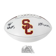 Caleb Williams Heisman 22 Autographed USC Trojans White Panel Football - Fanatics