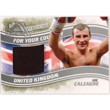 Joe Calzaghe 2011 ITG Ringside Boxing For Your Country Silver Trunks Card #FYC-08 (Black)